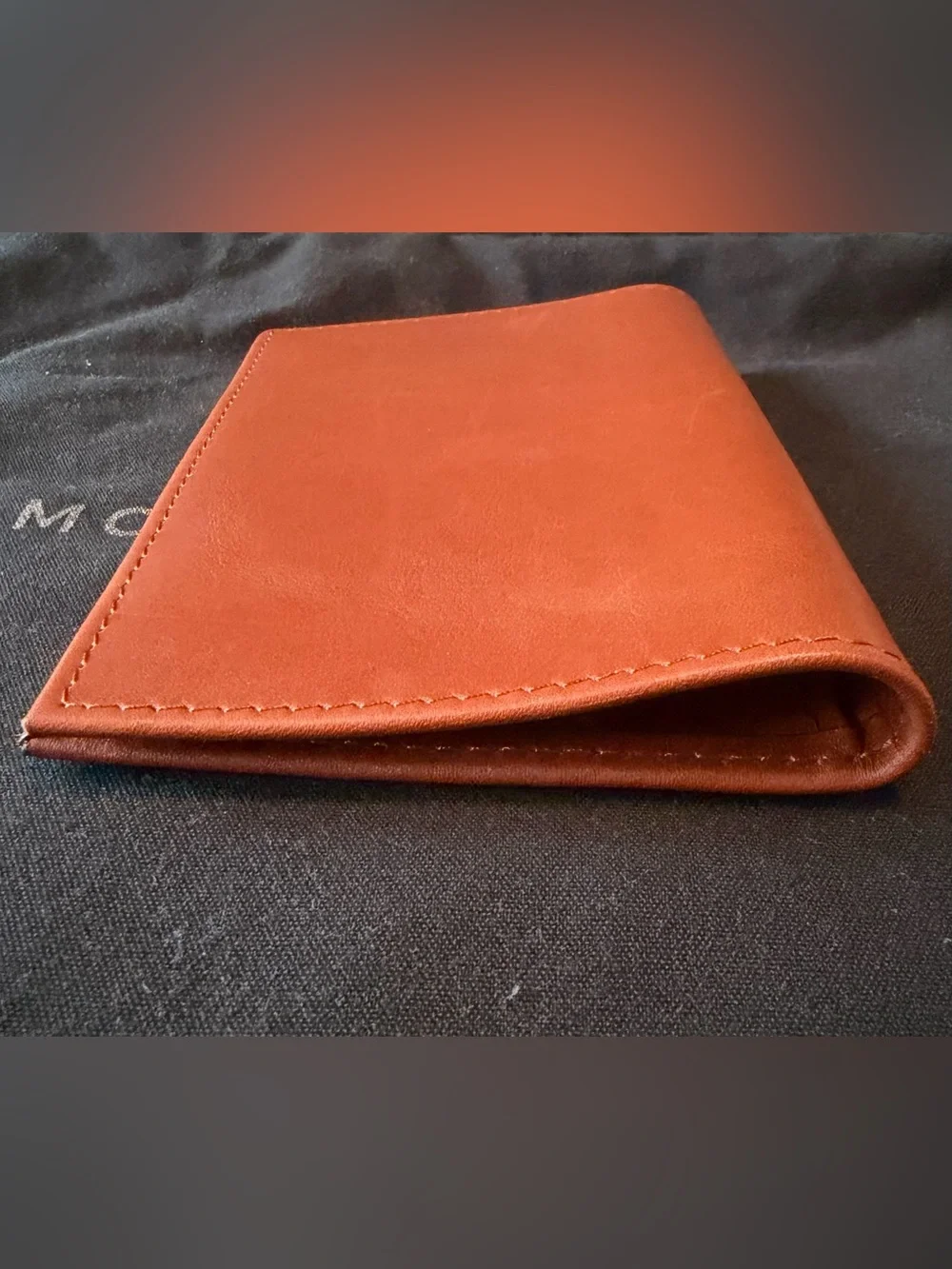 MONTE & COE Leather Passport Holder/Wallet - Chestnut Brown
